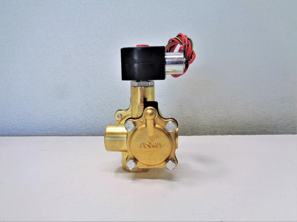 ASCO 3/4" NPT 3-Way Brass Solenoid Valve EF8316G074 & EF8016G1